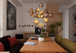 Wood Cluster Chandelier